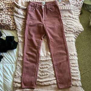 Urban Outfitters BDG Pink Corduroy Mom Jeans